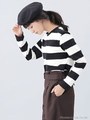 【WEB限定】太ボーダーロンT/ブラック