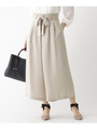 【WEB限定サイズ(LL)あり】リボンベルト付きワイドパンツ/ライトベージュ(051)