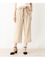 【WEB限定サイズあり】ストライプワイドパンツ/ライトベージュ(951)