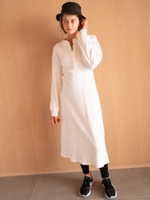 【emmi atelier】バックタックリブワンピース/WHT