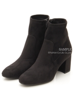 【wee willie】ストレッチショートブーツ/ブラックスエード