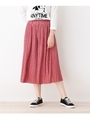 【すそくるっ】ランダムプリーツスカンツ/ラズベリーピンク(073)