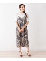 【セットアイテム】パネルプリントキャミワンピ/レモンイエロー(731)