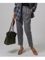 【洗える】【VERY×UNTITLED】タックテーパードパンツ/グレー(013)