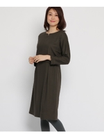 【洗える】ウールドルマンワンピース/カーキ(027)