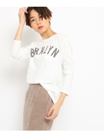 【洗える】コットンロゴロングＴシャツ/ホワイト(001)