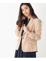 【防シワ】【洗える】テーラードジャケット/ベージュ(052)