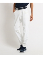 【防透け】【洗える】ホワイトストレッチパンツ/ホワイト系(002)