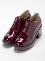 ☆ジップスカラップシューズ/ブラウン柄