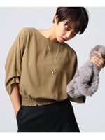 ◆[L]ソフトジョーゼットシャツ/ベージュ系(054)