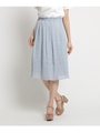 ◆【STORY5月号掲載】シャーリングシフォンスカート/サックス(090)