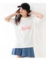 ◆【洗える】ビッグシルエットロゴTシャツ/ホワイト(001)