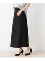 ◆【洗える】フレアロングスカート/ブラック(019)
