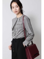 ◆チドリカスケードブラウス/ブラックチドリ1(011)