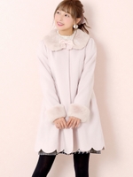 ａｎｇｅｌスカラップノーカラーコート/ベビーピンク