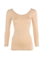 じょっぱり保湿インナー　TRG5000　8分袖トップ/ベージュ