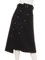 アシンメトリートレンチSK/ブラック