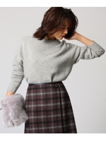 ウールカシミアクルーネックニット/グレー(012)