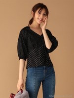 ウエストシェイプシャツ/ドット