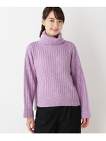 オフタートルワイドリブニット/ライトパープル(081)