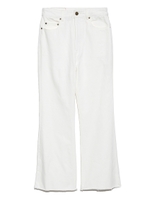 カットオフフレアデニムパンツ/WHT