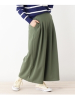 カットジョーゼット ワイドパンツ/カーキ(027)
