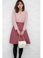 キラチェーン付きドビータイトワンピース/マルベリーピンク3(093)