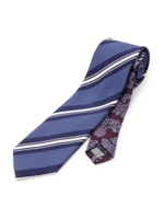 ギシャストライプチェンジネクタイ/ブルー(392)