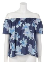 クリアフラワーオフショルTOPS/ミックス2