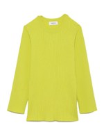 クルーネックリブニット/YEL