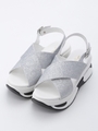 クロスベルトスポーツサンダル/SV/グリッター