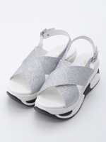 クロスベルトスポーツサンダル/SV/グリッター
