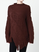 ケーブルパッチワークタートル/BRN