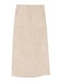 コーデュロイタイトロングスカート/ライトベージュ