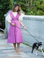 コットンジャンパードレス/パープル