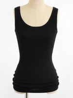 コットンリブタンクトップ/ブラック