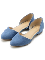 サイドオープンパンプス/ライトブルー(091)