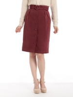 サッシュベルト前身釦ペンシルＳＫ/パープル