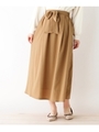 サテン カラースカート/キャメル(041)