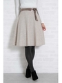 シモーネラメツィードフレアースカート/ベージュ(040)