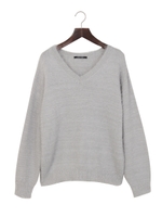 シャギーニット/ライトグレー