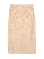 ジャガード風ベロアタイトスカート/ベージュ