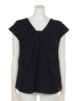 ジョーゼットねじりブラウス/ネイビー