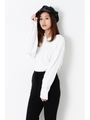 スキッパーリブTOP/GRAY