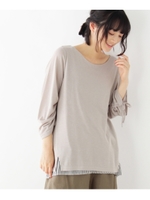 ストライプ裾ドッキングニットソー/グレー(012)