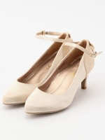 ストラップドレスパンプス/ベージュ