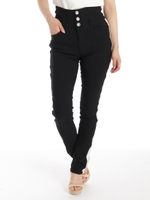 ストレッチライン入りスキニーパンツ/シロ