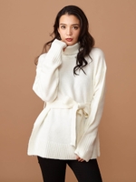 タートルウエストベルトニットトップス/オフホワイト