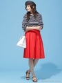 タイプライターギャザースカート/レッド