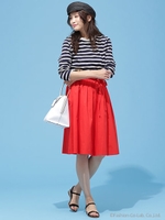 タイプライターギャザースカート/レッド